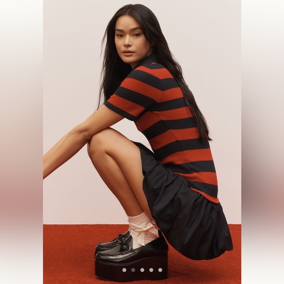 Anthropologie Maeve Bubble hem Twofer Mini dress - Picture 4 of 12